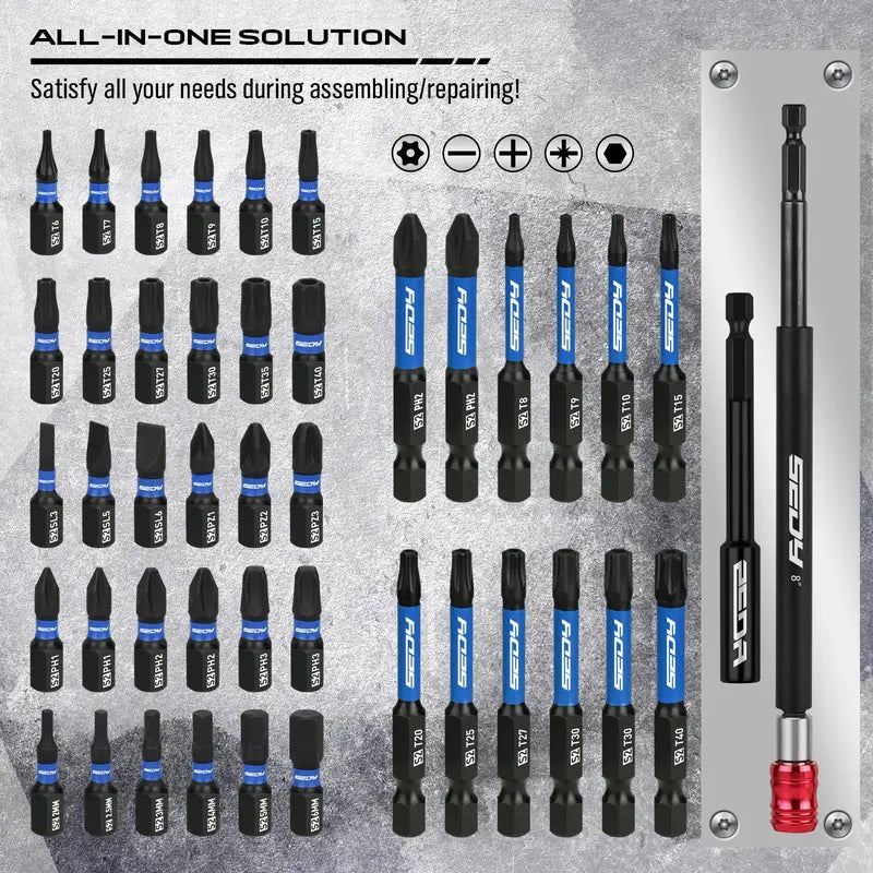 41/59/80-Piece Magnetic Impact Nut Driver Set – SAE & Metric Socket Set with Adapters & Extensions