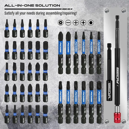 41/59/80-Piece Magnetic Impact Nut Driver Set – SAE & Metric Socket Set with Adapters & Extensions